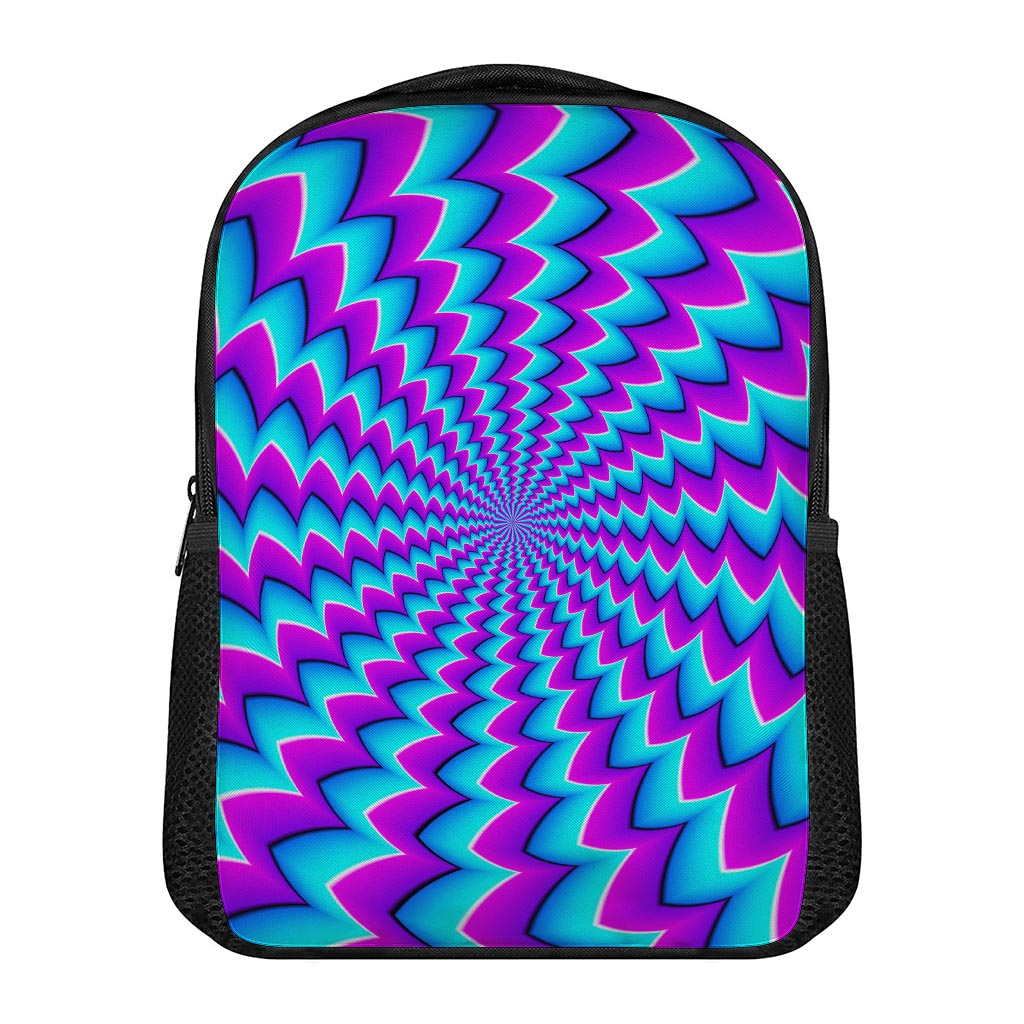 Blue Dizzy Moving Optical Illusion Casual Backpack
