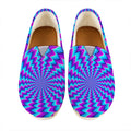 Blue Dizzy Moving Optical Illusion Casual Shoes