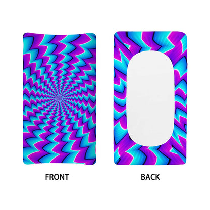 Blue Dizzy Moving Optical Illusion Changing Pad Cover