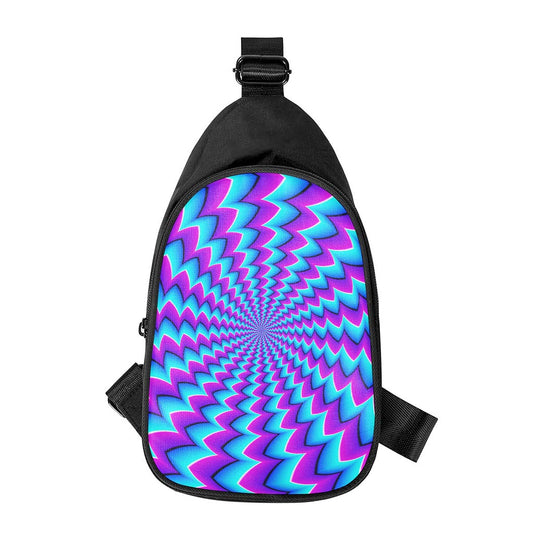 Blue Dizzy Moving Optical Illusion Chest Bag