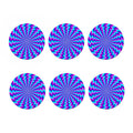 Blue Dizzy Moving Optical Illusion Coaster Set