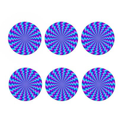 Blue Dizzy Moving Optical Illusion Coaster Set
