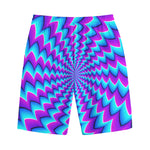 Blue Dizzy Moving Optical Illusion Cotton Shorts