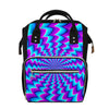 Blue Dizzy Moving Optical Illusion Diaper Bag