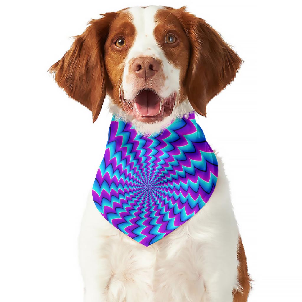 Blue Dizzy Moving Optical Illusion Dog Bandana