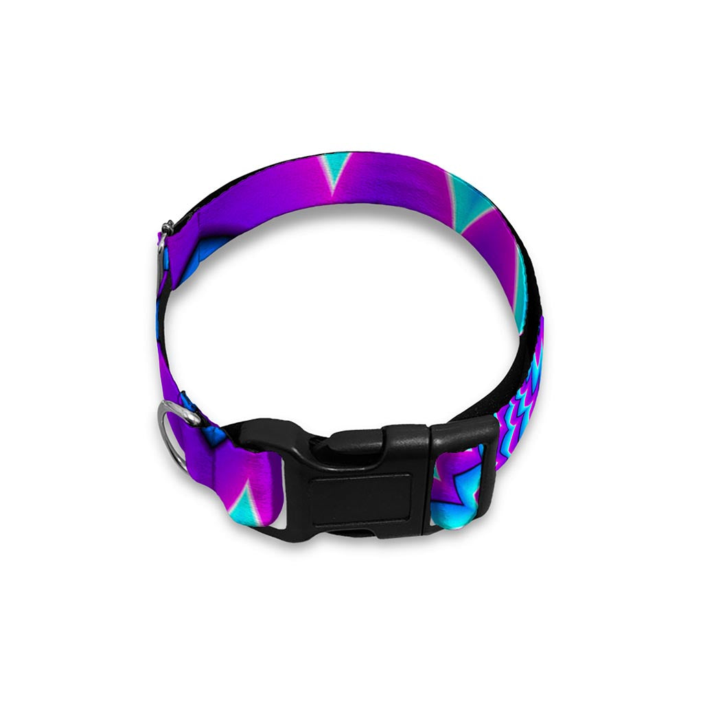 Blue Dizzy Moving Optical Illusion Dog Collar