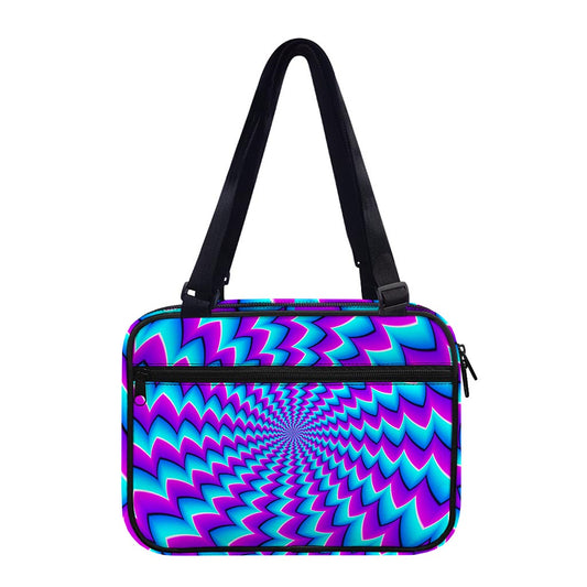 Blue Dizzy Moving Optical Illusion Double Strap Bible Bag