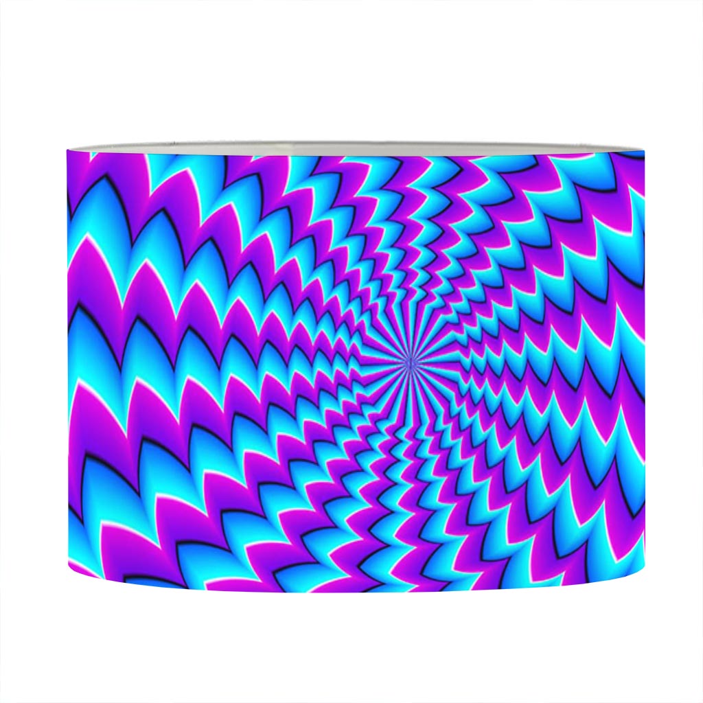 Blue Dizzy Moving Optical Illusion Drum Lamp Shade