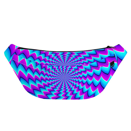 Blue Dizzy Moving Optical Illusion Fanny Pack