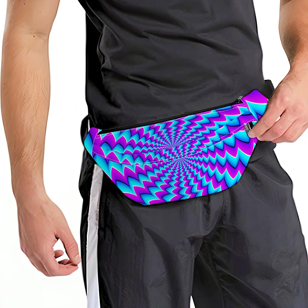 Blue Dizzy Moving Optical Illusion Fanny Pack