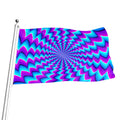 Blue Dizzy Moving Optical Illusion Flag