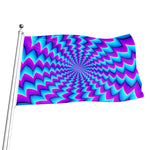 Blue Dizzy Moving Optical Illusion Flag