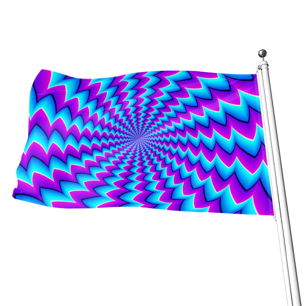 Blue Dizzy Moving Optical Illusion Flag