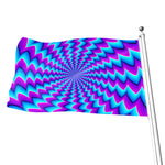 Blue Dizzy Moving Optical Illusion Flag