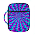 Blue Dizzy Moving Optical Illusion Front Pocket Bible Bag