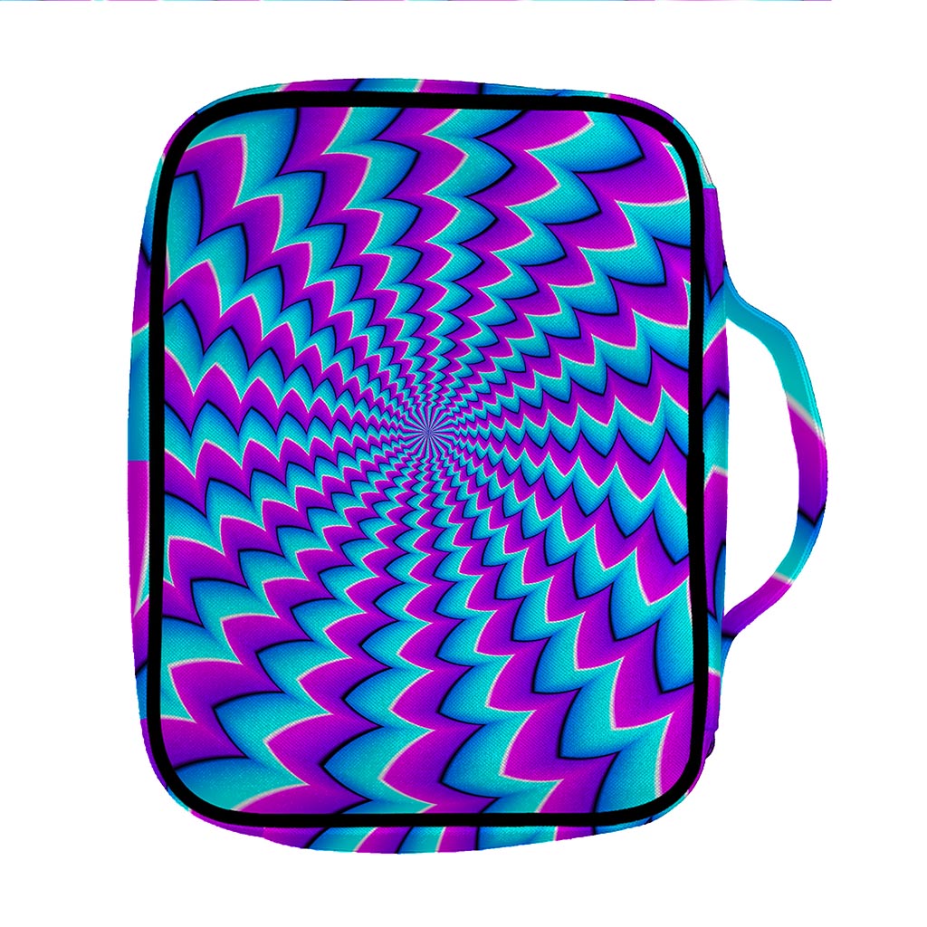 Blue Dizzy Moving Optical Illusion Front Pocket Bible Bag