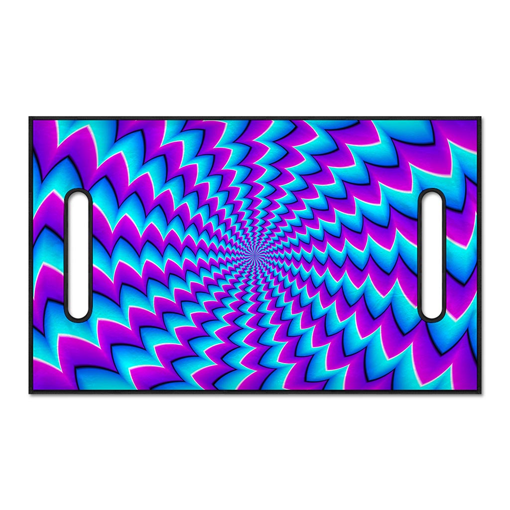 Blue Dizzy Moving Optical Illusion Golf Cart Seat Cover
