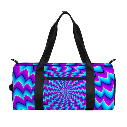 Blue Dizzy Moving Optical Illusion Gym Bag