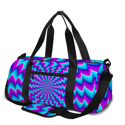 Blue Dizzy Moving Optical Illusion Gym Bag
