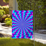 Blue Dizzy Moving Optical Illusion House Flag