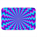 Blue Dizzy Moving Optical Illusion Indoor Door Mat