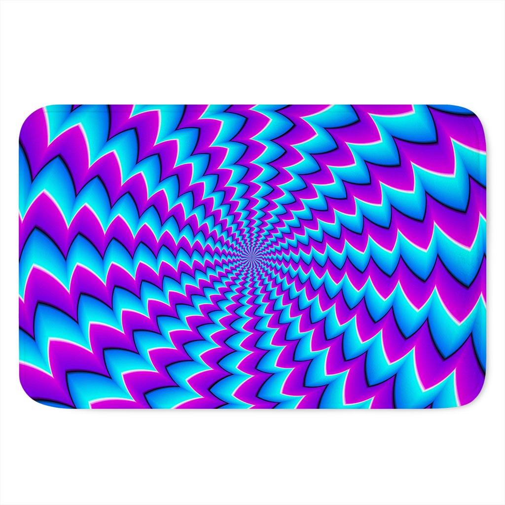 Blue Dizzy Moving Optical Illusion Indoor Door Mat