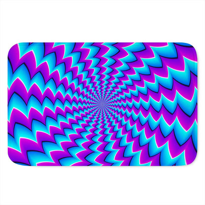 Blue Dizzy Moving Optical Illusion Indoor Door Mat