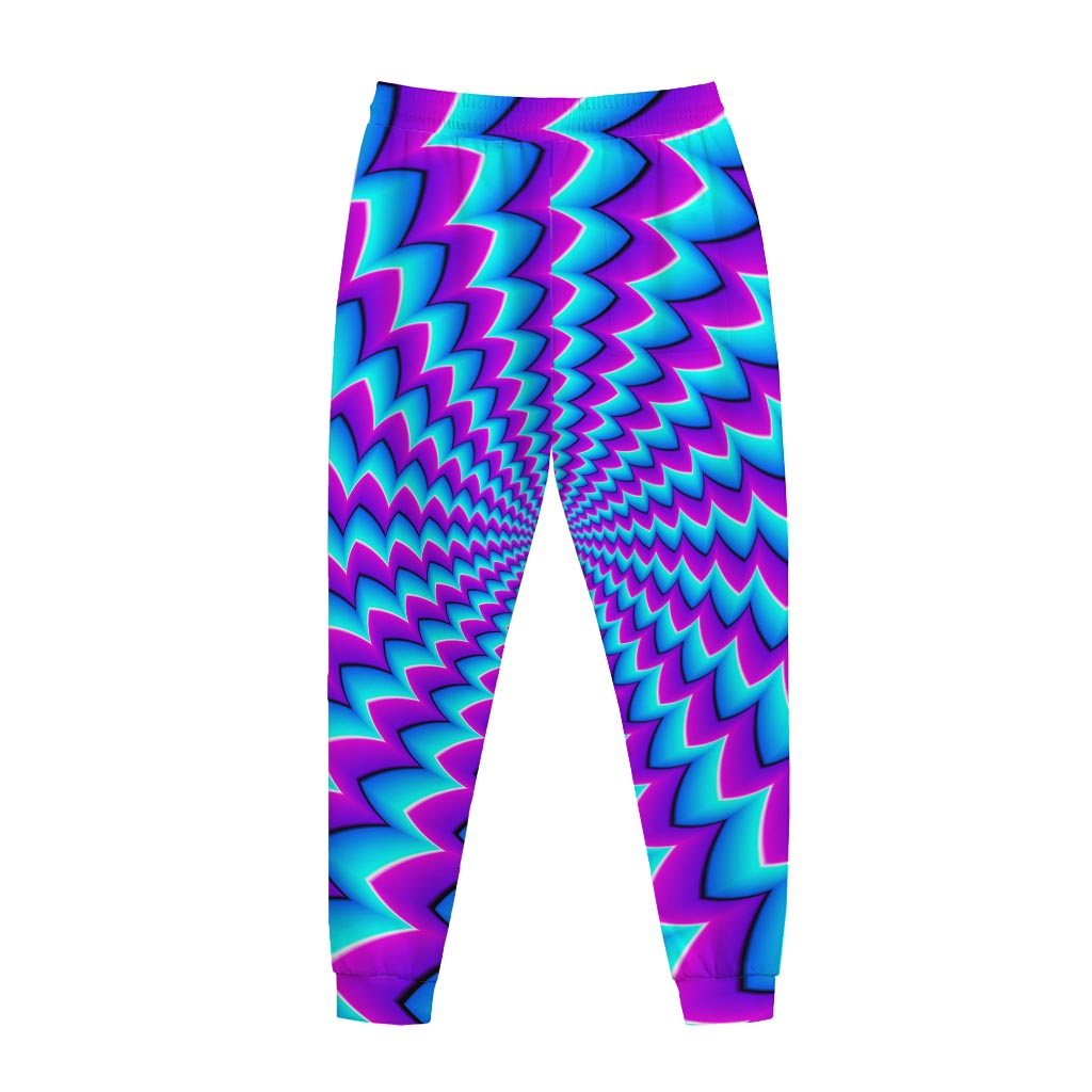 Blue Dizzy Moving Optical Illusion Jogger Pants