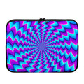Blue Dizzy Moving Optical Illusion Laptop Sleeve