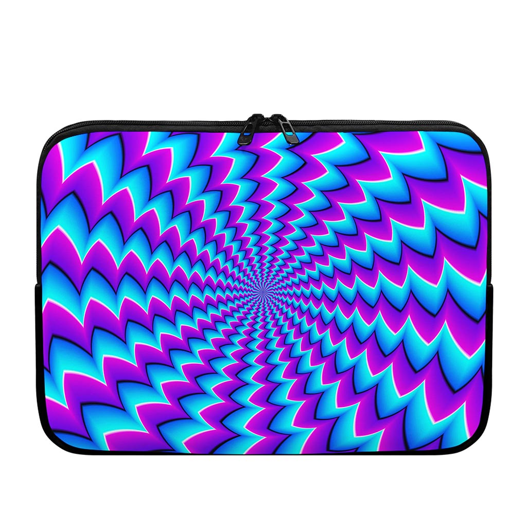 Blue Dizzy Moving Optical Illusion Laptop Sleeve