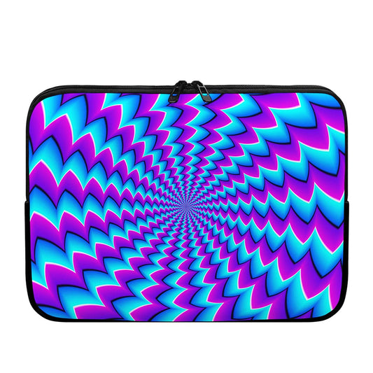 Blue Dizzy Moving Optical Illusion Laptop Sleeve