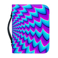 Blue Dizzy Moving Optical Illusion Leather Bible Cover