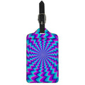 Blue Dizzy Moving Optical Illusion Luggage Tag