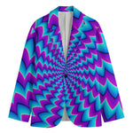 Blue Dizzy Moving Optical Illusion Men's Blazer