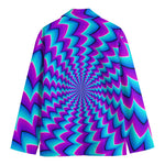 Blue Dizzy Moving Optical Illusion Men's Blazer