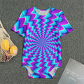 Blue Dizzy Moving Optical Illusion Men's Bodysuit