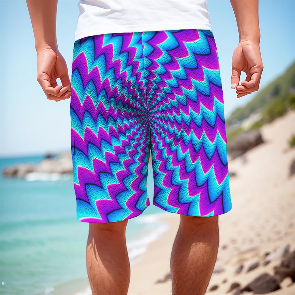 Blue Dizzy Moving Optical Illusion Men's Cargo Shorts