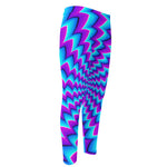 Blue Dizzy Moving Optical Illusion Men's Compression Pants