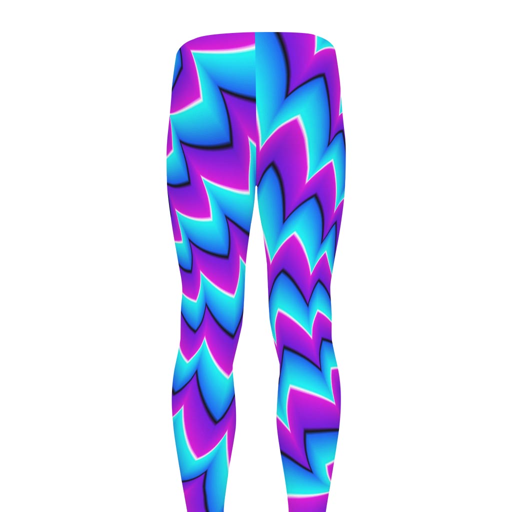 Blue Dizzy Moving Optical Illusion Men's leggings