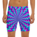 Blue Dizzy Moving Optical Illusion Men's Long Boxer Briefs