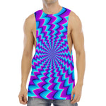 Blue Dizzy Moving Optical Illusion Men's Muscle Tank Top
