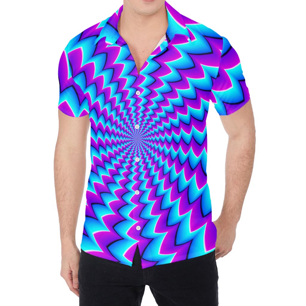 Blue Dizzy Moving Optical Illusion Men's Shirt