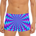Blue Dizzy Moving Optical Illusion Men's Short Boxer Briefs