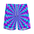 Blue Dizzy Moving Optical Illusion Men's Athletic Shorts