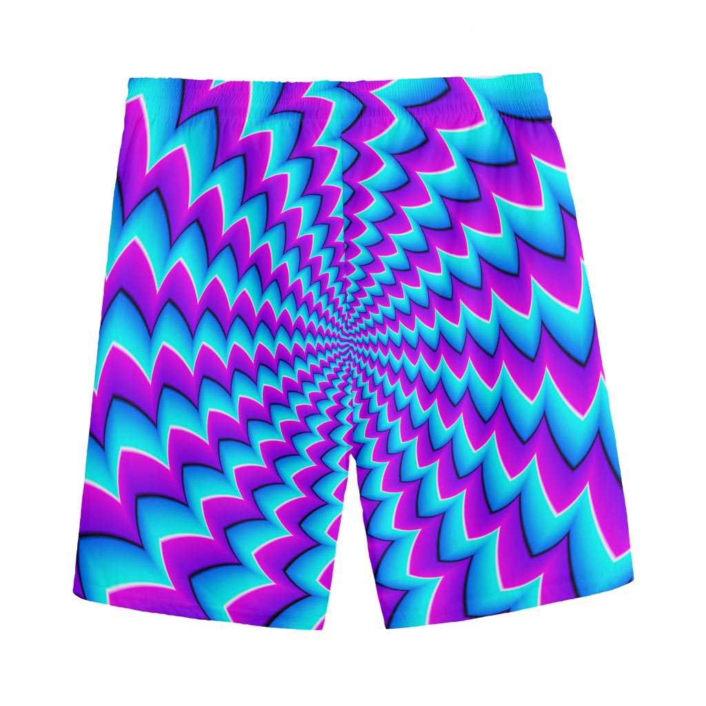 Blue Dizzy Moving Optical Illusion Men's Sports Shorts