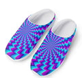 Blue Dizzy Moving Optical Illusion Mesh Casual Shoes