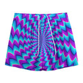 Blue Dizzy Moving Optical Illusion Mesh Shorts