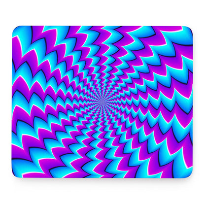 Blue Dizzy Moving Optical Illusion Mouse Pad