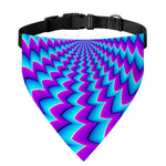 Blue Dizzy Moving Optical Illusion Over The Collar Dog Bandana