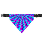 Blue Dizzy Moving Optical Illusion Over The Collar Dog Bandana